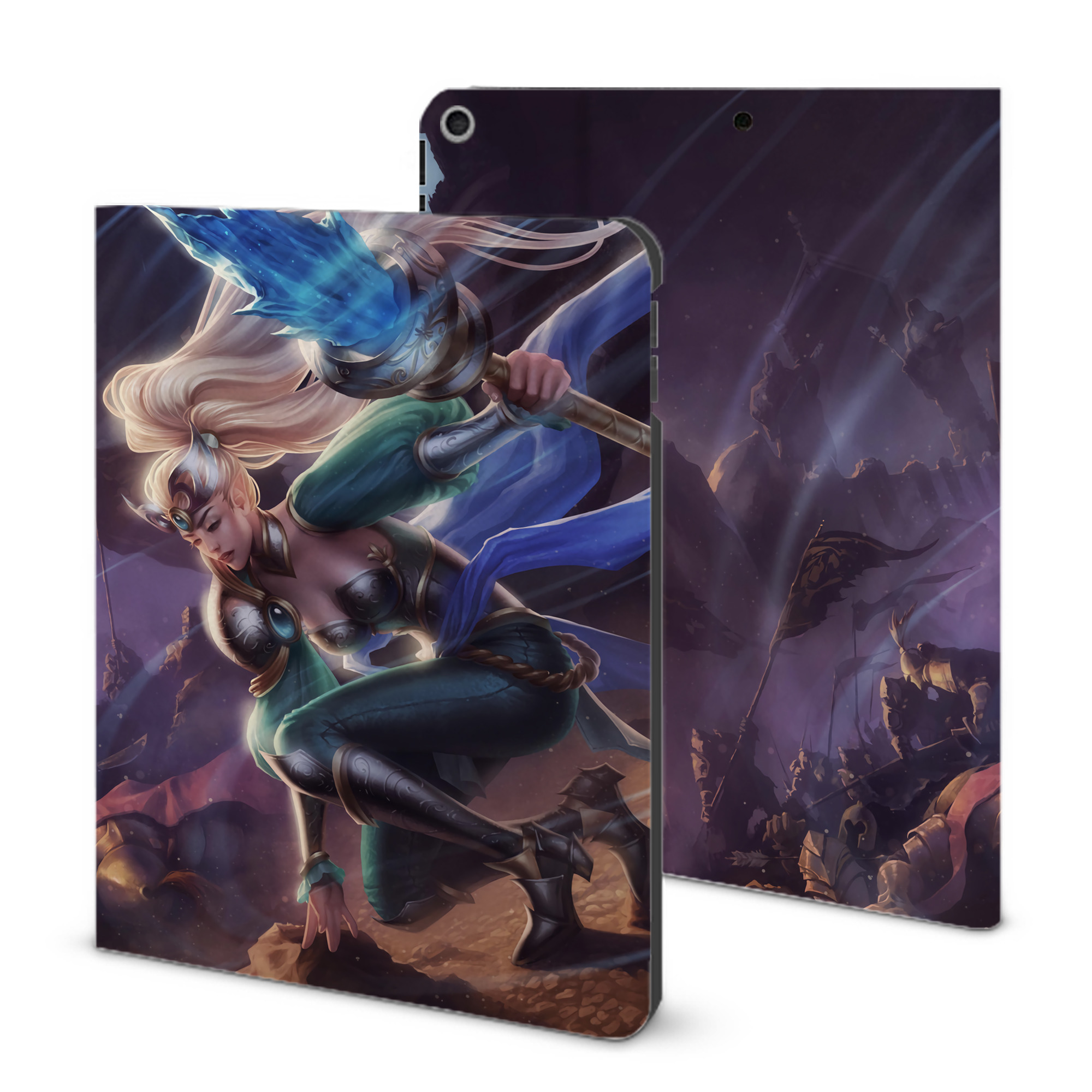（画像用） リーグ・オブ・レジェンド League of Legends LOL IPad ケース ブック型 PUレザー TPU 耐衝撃 軽量 薄型 ペン収納なし 全面保護 IPad 各モデル対応